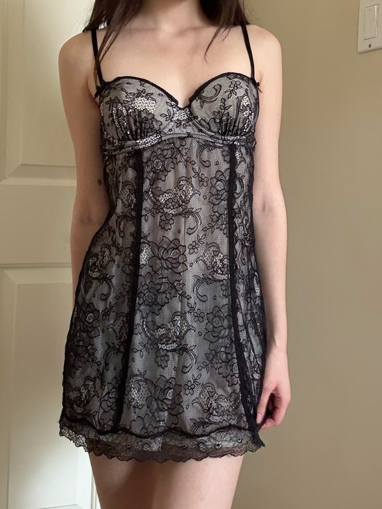 Victoria's Secret Other - Victoria's Secret Black Lace Babydoll Chemise